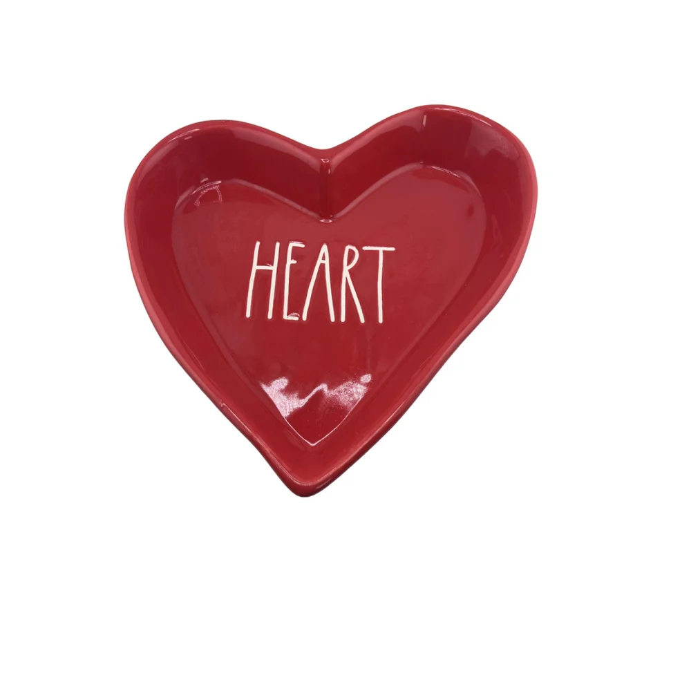 Heart-Shaped Dish, Red